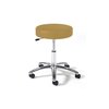 Midcentral Medical Physician Stool w/ Chrome Base, Knob Handle, Crst. Backrest, Ht.-High, Gray MCM870-CB-HH-GRY